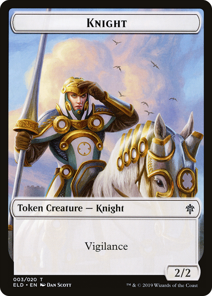 Knight (TELD-003) - Throne of Eldraine Tokens Foil