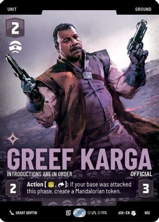 Greef Karga - Introductions are in Order (Prestige) |  (802)  [Ashes of the Empire]