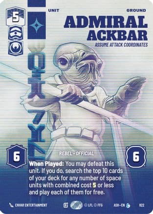 Admiral Ackbar - Assume Attack Coordinates (Prestige) |  (822)  [Ashes of the Empire]