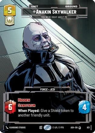 Anakin Skywalker - You Were Right About Me (Prestige) |  (831)  [Ashes of the Empire]