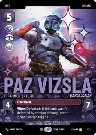 Paz Vizsla - For a Brighter Future (Prestige Foil) | Foil (832)  [Ashes of the Empire]