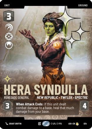 Hera Syndulla - Renegade General (Prestige Foil) | Foil (834)  [Ashes of the Empire]