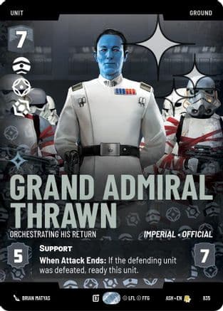 Grand Admiral Thrawn - Orchestrating His Return (Prestige Foil) | Foil (835)  [Ashes of the Empire]