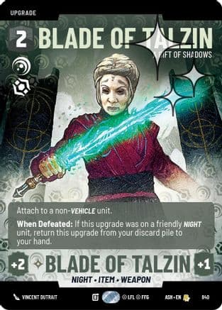Blade of Talzin - A Gift of Shadows (Prestige Foil) | Foil (840)  [Ashes of the Empire]