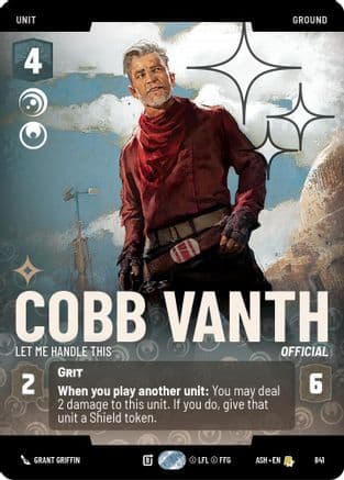 Cobb Vanth - Let Me Handle This (Prestige Foil) | Foil (841)  [Ashes of the Empire]