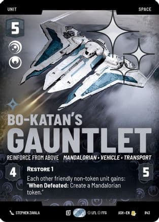 Bo-Katan's Gauntlet - Reinforce from Above (Prestige Foil) | Foil (843)  [Ashes of the Empire]