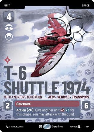 T-6 Shuttle 1974 - With a Mentor's Dedication (Prestige Foil) | Foil (847)  [Ashes of the Empire]