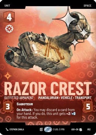 Razor Crest - Outfitted Armament (Prestige Foil) | Foil (852)  [Ashes of the Empire]