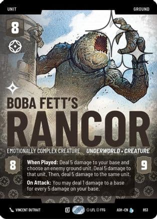 Boba Fett's Rancor - Emotionally Complex Creature (Prestige Foil) | Foil (853)  [Ashes of the Empire]