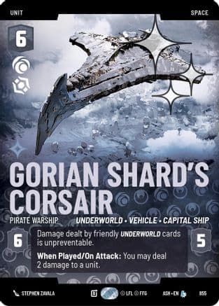 Gorian Shard's Corsair - Pirate Warship (Prestige Foil) | Foil (855)  [Ashes of the Empire]