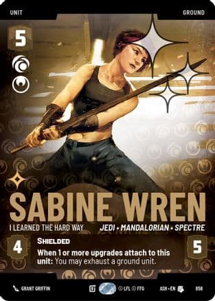 Sabine Wren - I Learned the Hard Way (Prestige Foil) | Foil (858)  [Ashes of the Empire]