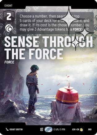 Sense Through the Force (Prestige Foil) | Foil (860)  [Ashes of the Empire]