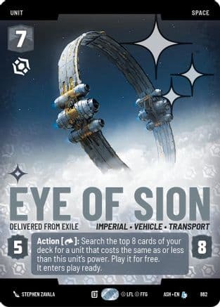 Eye of Sion - Delivered from Exile (Prestige Foil) | Foil (862)  [Ashes of the Empire]