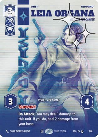 Leia Organa - Vigilant for Danger (Prestige Foil) | Foil (866)  [Ashes of the Empire]