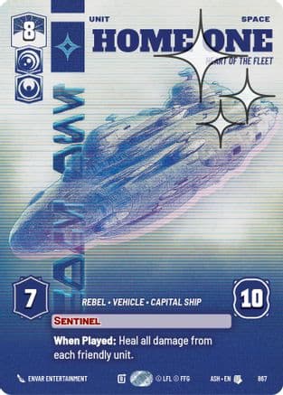 Home One - Heart of the Fleet (Prestige Foil) | Foil (867)  [Ashes of the Empire]