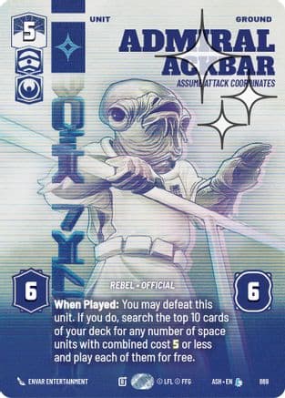 Admiral Ackbar - Assume Attack Coordinates (Prestige Foil) | Foil (869)  [Ashes of the Empire]