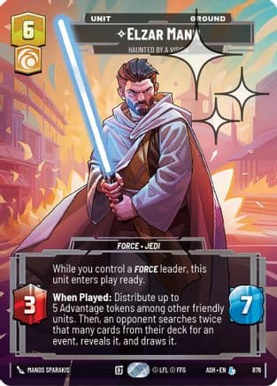 Elzar Mann - Haunted by a Vision (Prestige Foil) | Foil (876)  [Ashes of the Empire]