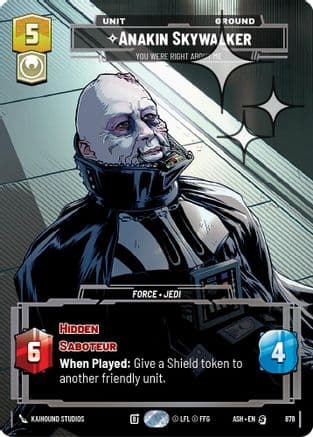 Anakin Skywalker - You Were Right About Me (Prestige Foil) | Foil (878)  [Ashes of the Empire]