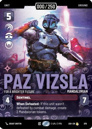 Paz Vizsla - For a Brighter Future (Serialized) | Foil (879)  [Ashes of the Empire]
