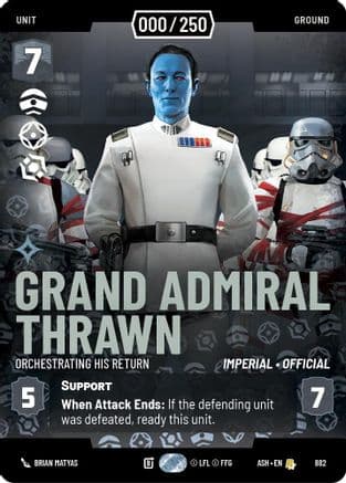 Grand Admiral Thrawn - Orchestrating His Return (Serialized) | Foil (882)  [Ashes of the Empire]