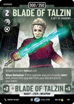 Blade of Talzin - A Gift of Shadows (Serialized) | Foil (887)  [Ashes of the Empire]