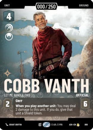 Cobb Vanth - Let Me Handle This (Serialized) | Foil (888)  [Ashes of the Empire]
