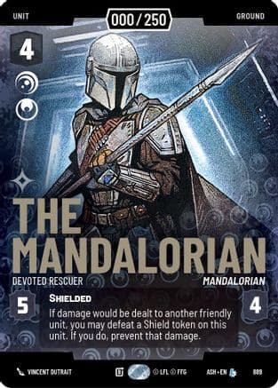 The Mandalorian - Devoted Rescuer (Serialized) | Foil (889)  [Ashes of the Empire]