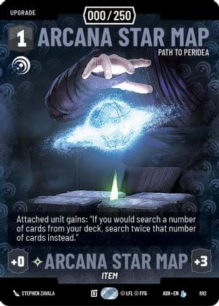 Arcana Star Map - Path to Peridea (Serialized) | Foil (892)  [Ashes of the Empire]