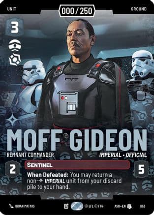 Moff Gideon - Remnant Commander (Serialized) | Foil (893)  [Ashes of the Empire]