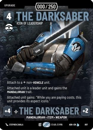 The Darksaber - Icon of Leadership (Serialized) | Foil (897)  [Ashes of the Empire]