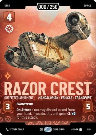 Razor Crest - Outfitted Armament (Serialized) | Foil (899)  [Ashes of the Empire]