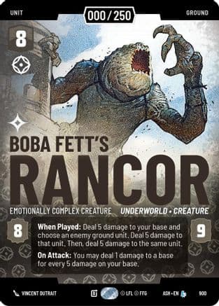 Boba Fett's Rancor - Emotionally Complex Creature (Serialized) | Foil (900)  [Ashes of the Empire]