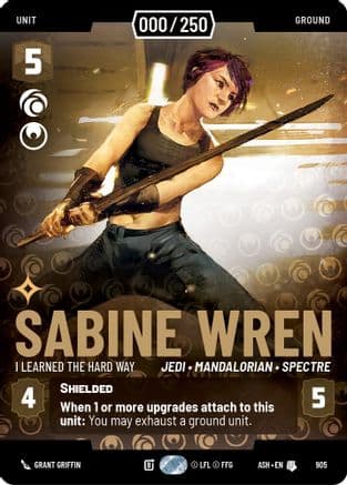 Sabine Wren - I Learned the Hard Way (Serialized) | Foil (905)  [Ashes of the Empire]