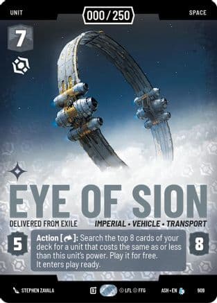 Eye of Sion - Delivered from Exile (Serialized) | Foil (909)  [Ashes of the Empire]