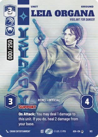 Leia Organa - Vigilant for Danger (Serialized) | Foil (913)  [Ashes of the Empire]