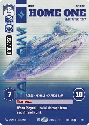 Home One - Heart of the Fleet (Serialized) | Foil (914)  [Ashes of the Empire]