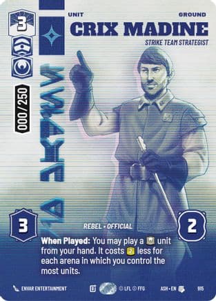Crix Madine - Strike Team Strategist (Serialized) | Foil (915)  [Ashes of the Empire]