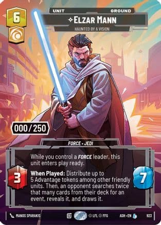 Elzar Mann - Haunted by a Vision (Serialized) | Foil (923)  [Ashes of the Empire]