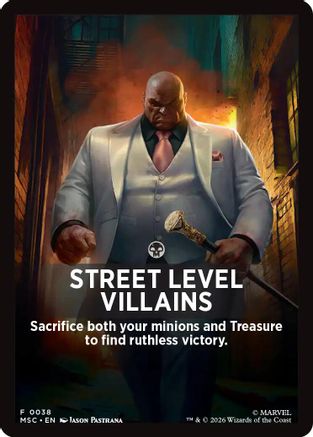 Street Level Villains Theme Card |  (038) [Commander: Marvel Super Heroes]