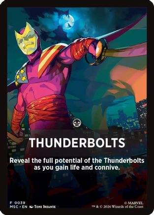 Thunderbolts Theme Card |  (039) [Commander: Marvel Super Heroes]