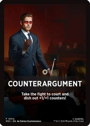 Counterargument Theme Card |  (014) [Commander: Marvel Super Heroes]