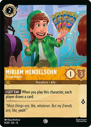 Miriam Mendelsohn - Ticket Holder | Cold Foil (9/204) [Attack of the Vine]