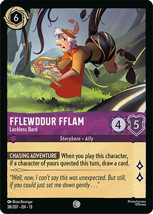Fflewddur Fflam - Luckless Bard | Cold Foil (38/204) [Attack of the Vine]