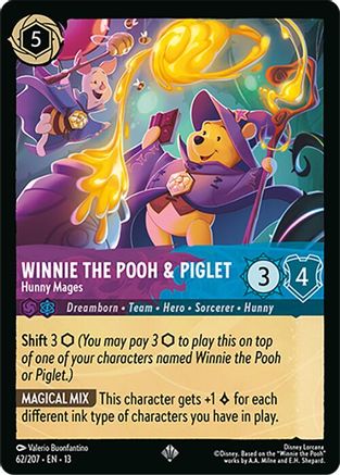 Winnie the Pooh & Piglet - Hunny Mages | Cold Foil (62/204) [Attack of the Vine]