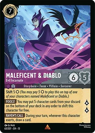 Maleficent & Diablo - Evil Incarnate | Cold Foil (63/204) [Attack of the Vine]