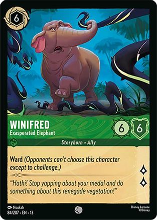 Winifred - Exasperated Elephant | Cold Foil (84/204) [Attack of the Vine]