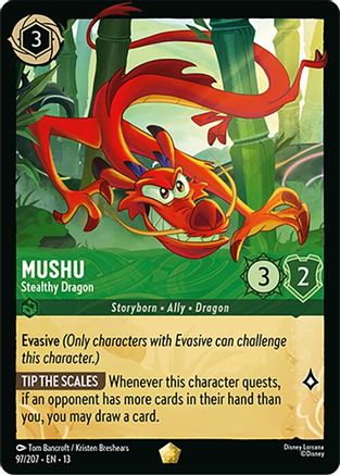 Mushu - Stealthy Dragon | Cold Foil (97/204) [Attack of the Vine]