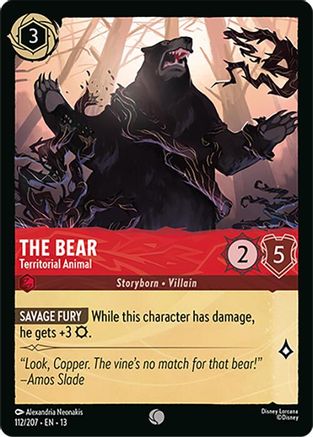 The Bear - Territorial Animal | Cold Foil (112/204) [Attack of the Vine]