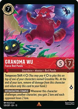 Grandma Wu - Fierce Red Panda | Cold Foil (120/204) [Attack of the Vine]