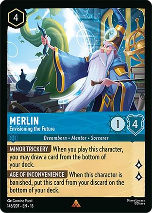 Merlin - Envisioning the Future | Cold Foil (146/204) [Attack of the Vine]
